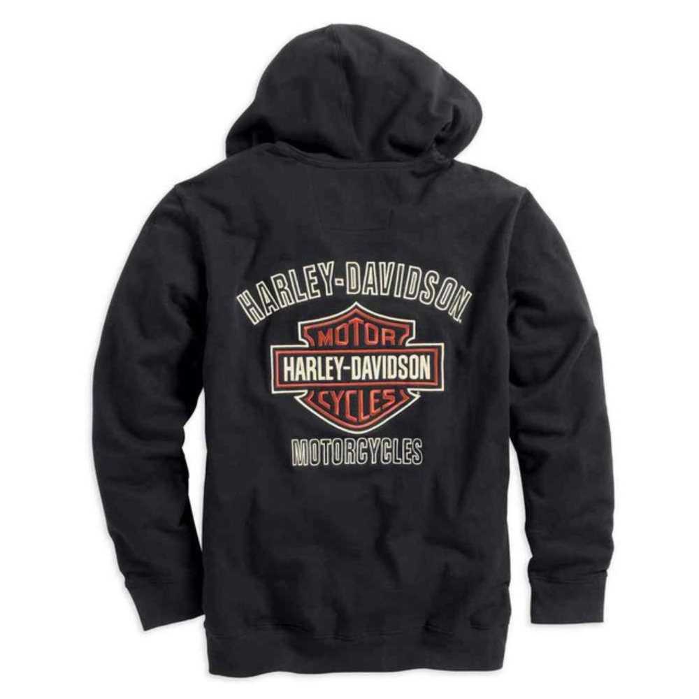 New w/Tags Harley-Davidson Mens Bar & Shield Hooded Sweatshirt, Black  3XL